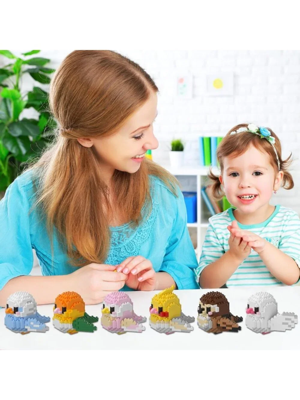 Micro Mini Parrots Building Block Set | Animal Model Kits for Kids | 6 Boxes